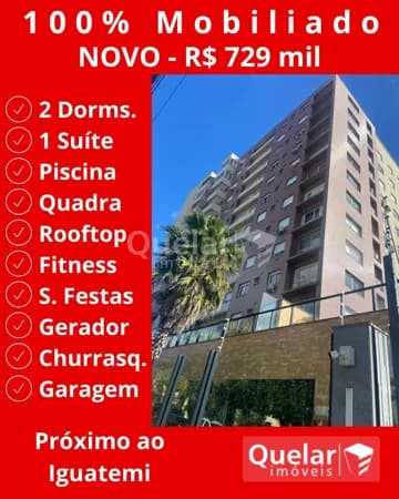 Apartamento 100% MOBILIADO