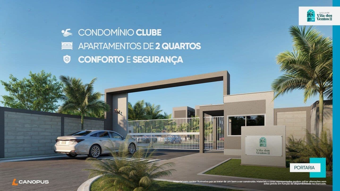Village dos Ventos 2 - Apartamento com 2 quartos na Estrada da Maioba