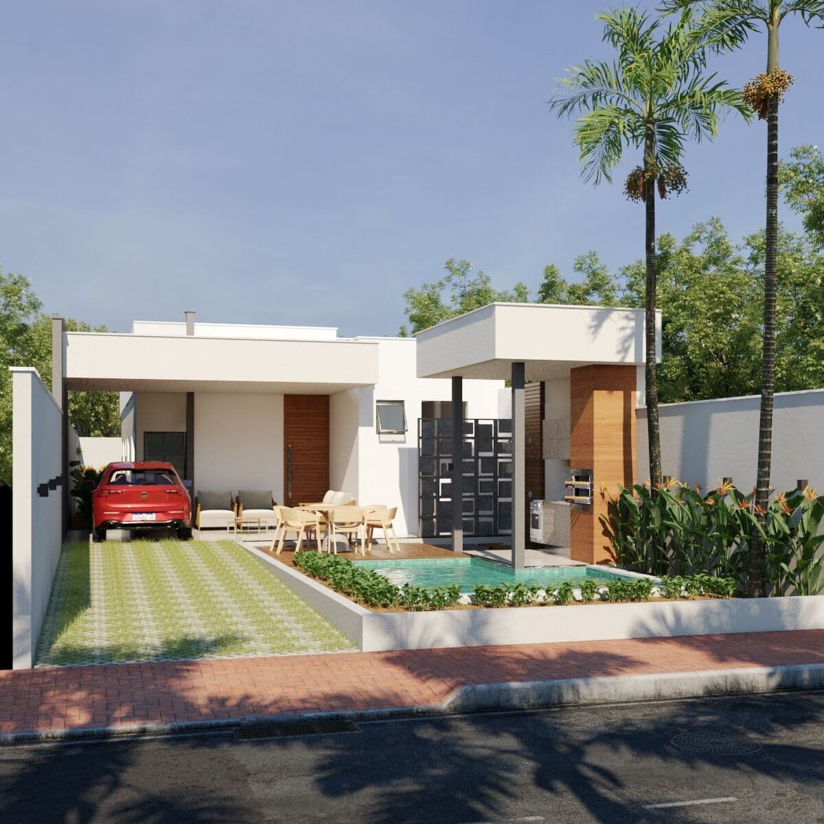 Casas com 3 quartos sendo 1 suite master, com jardim de inverno e opção de piscina!!!