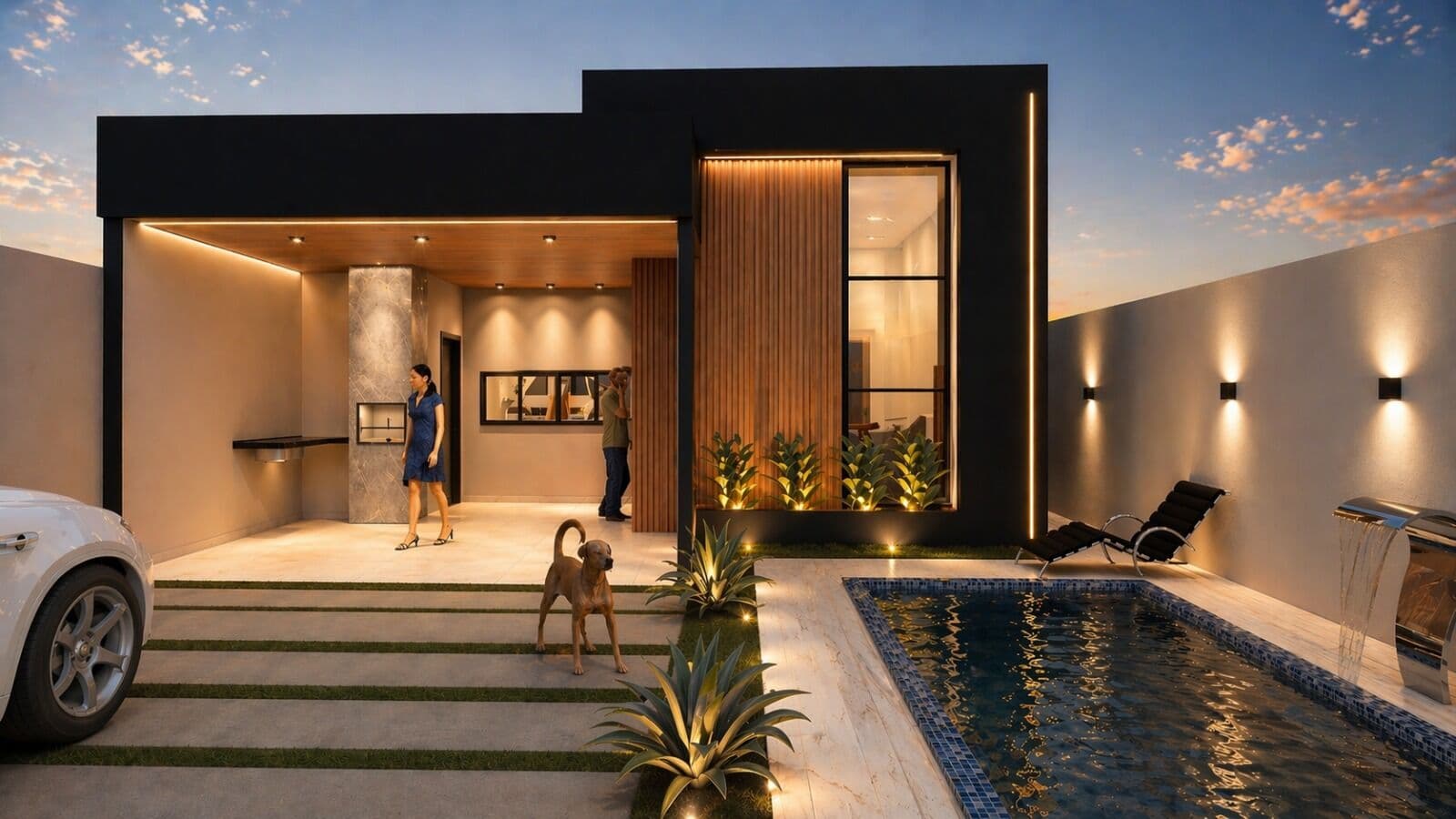 Casa com 3 suites e piscina na Avenida norte