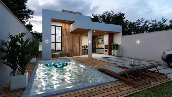 Casa com 3 quartos, varanda gourmet e piscina proximo a praia do Araçagy!!!