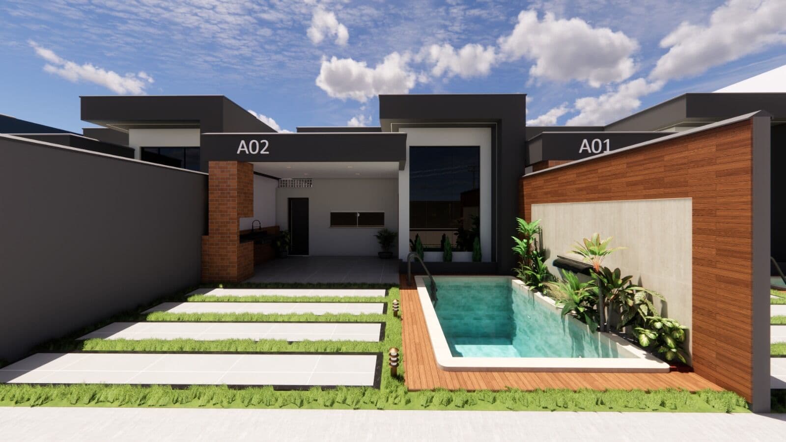 Casa de 3 quartos com Área de Lazer e Piscina na General Artur Carvalho!!