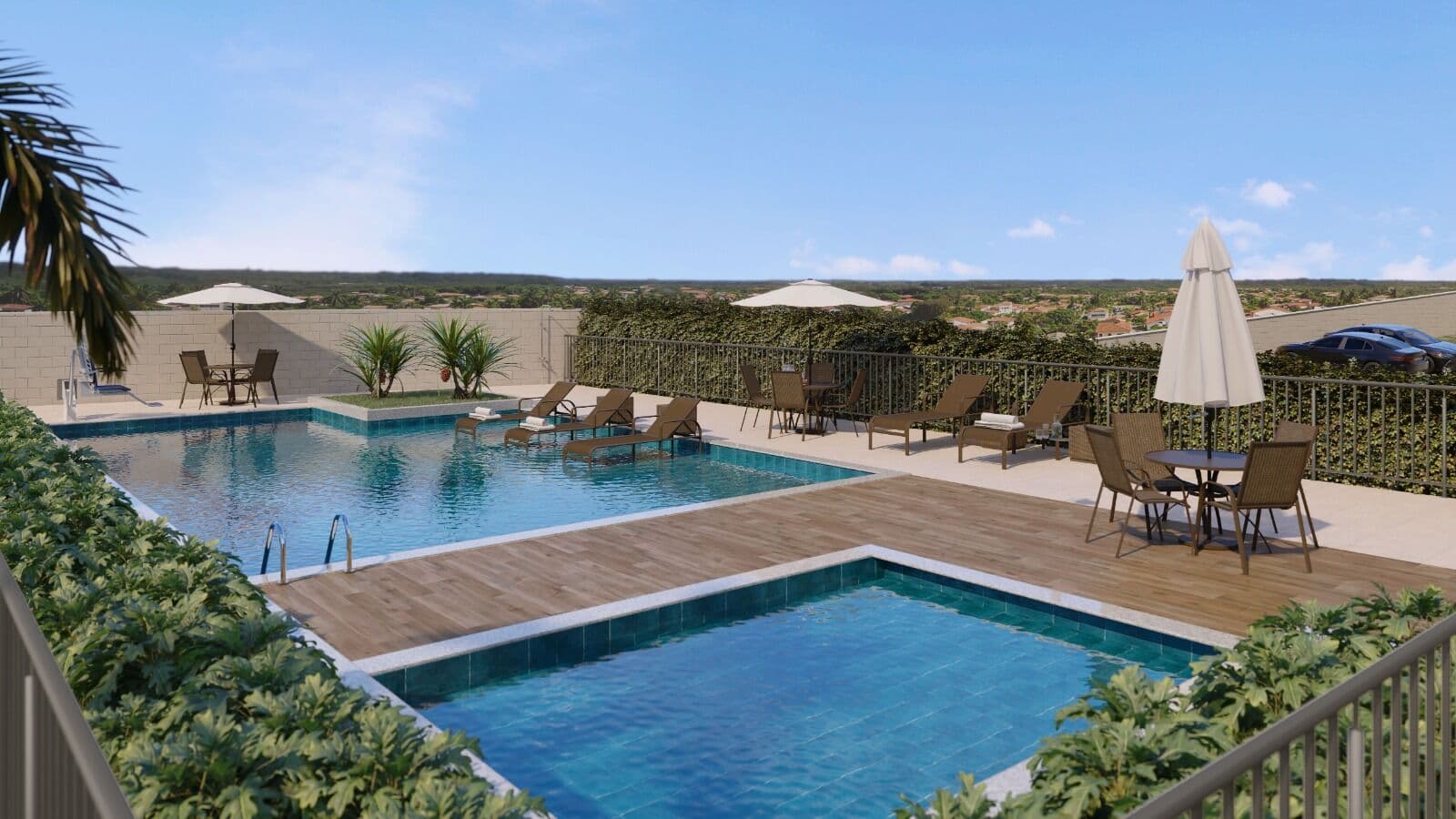 Ilha de Santorini- Apartamentos de 2 quartos e Varanda no Angelim!