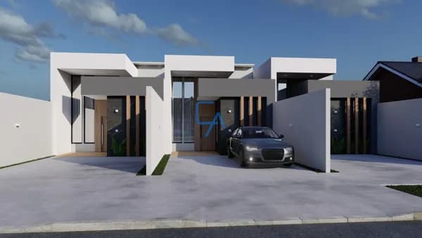 Casa nova à venda no Parque Verde em Cascavel com 2 suítes e 2 vagas