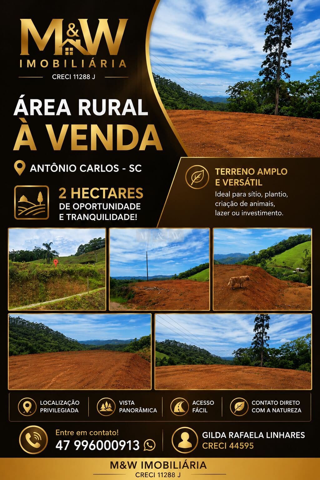 Área Rural em Antônio Carlos/SC