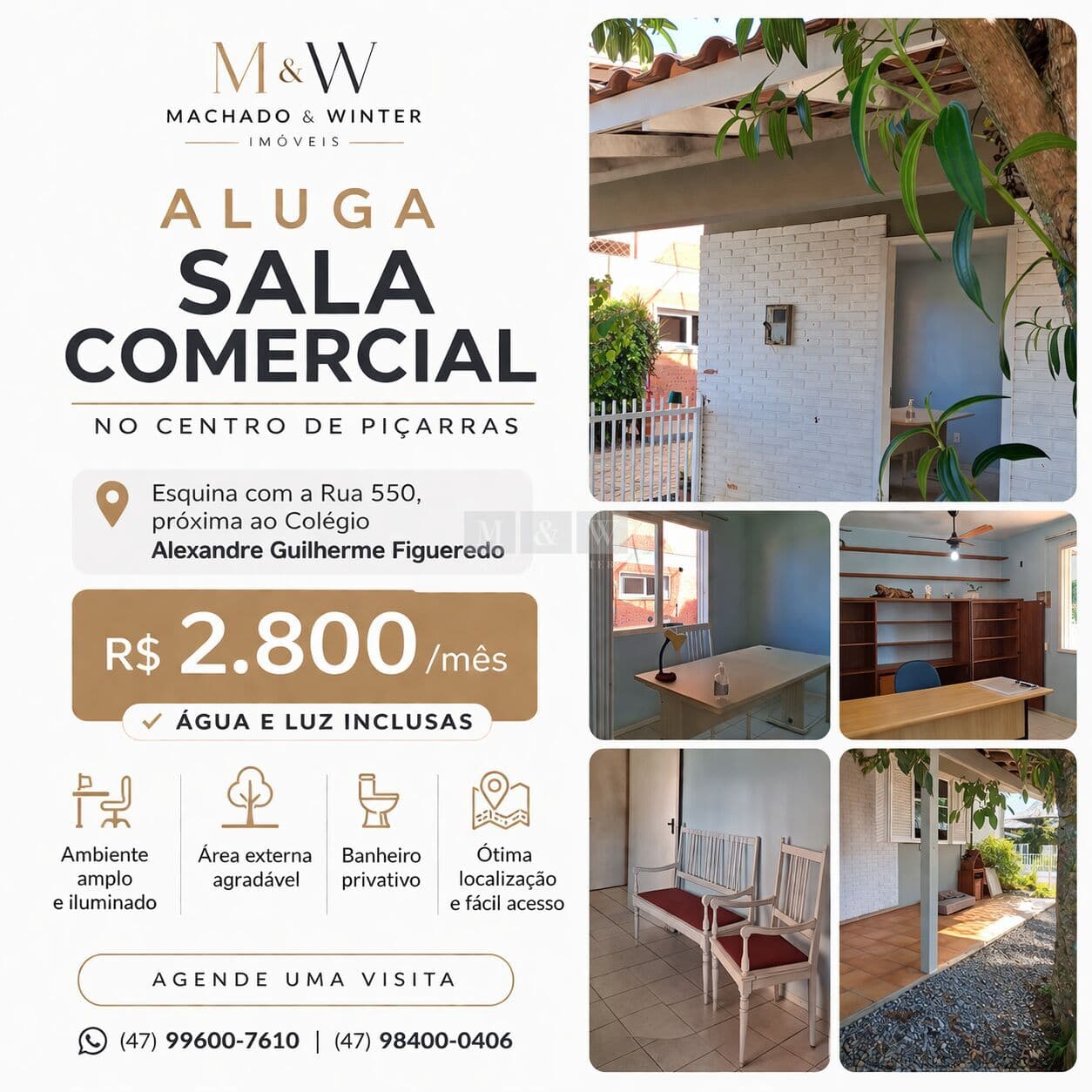 Sala comercial para alugar no Centro - Balneário Piçarras/SC