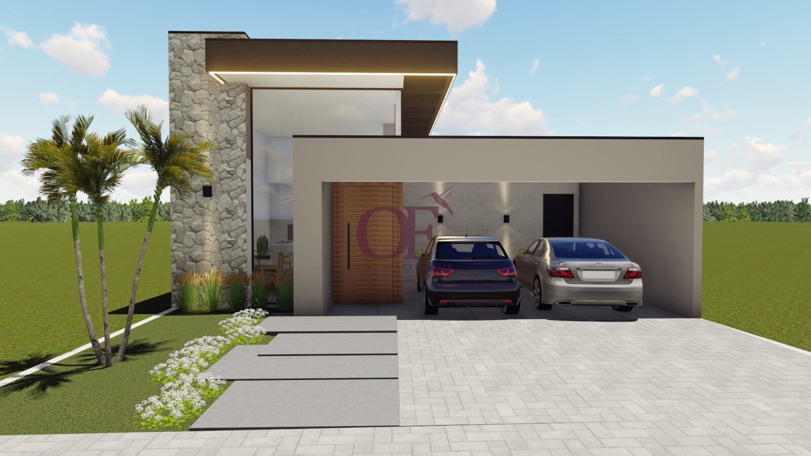 Casa Térrea no Campos de Medeiros com Piscina e Pé-Direito Duplo