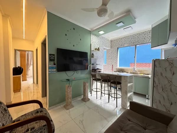 Apartamento Padrão 1 Dormitório convertido em 2 Vista Mar bairro Mirim