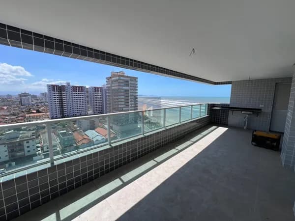 Apartamento vista mar, 3 dormitorios sendo 1 suite, 2 vagas, caiçara