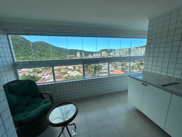 Apartamento 2 suites, mobiliado no Canto do Forte, Praia Grande-sp