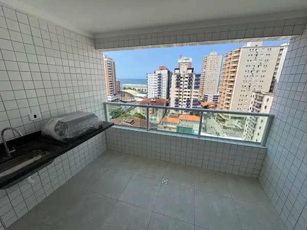 Apartamento vista mar, 2 dormitórios 1 suite, 1 vaga, aviação