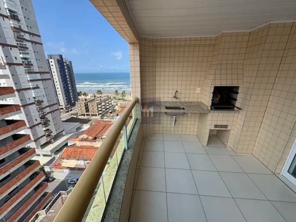 Apartamento 2 suites, 2 vagas, varanda churrasqueira a carvão vista mar