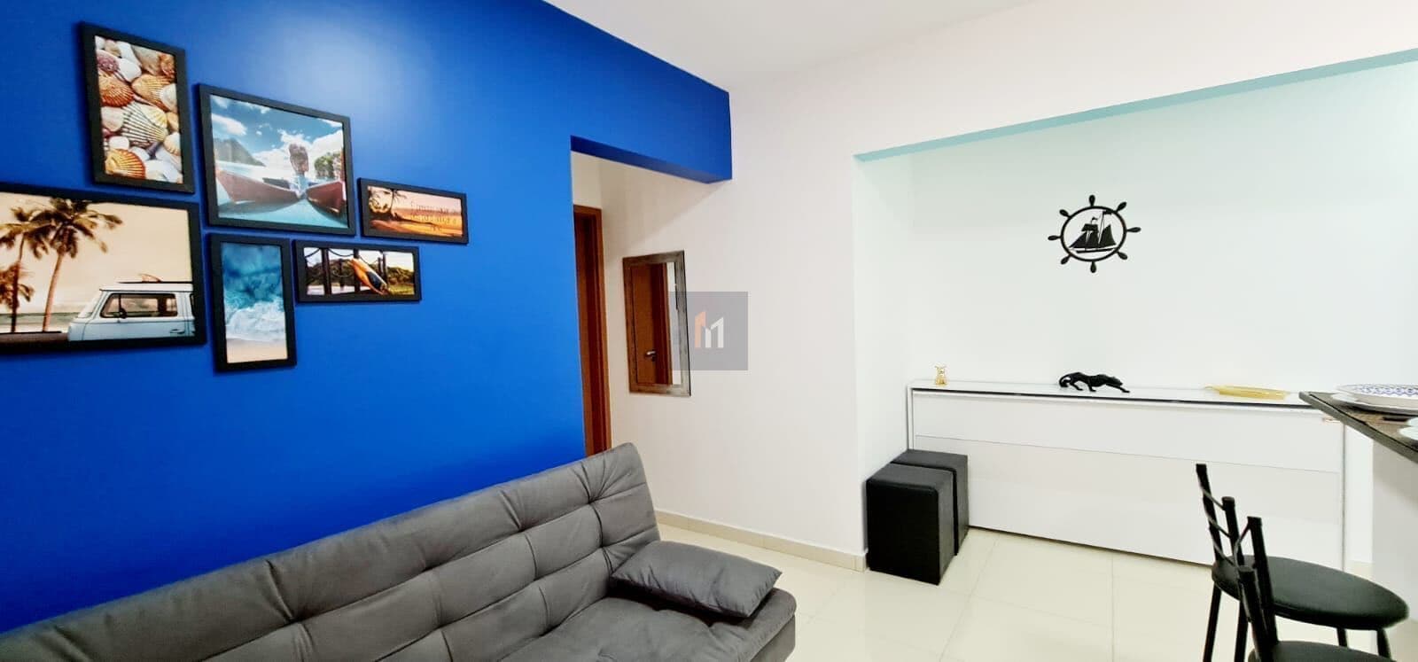 Apartamento vista mar 1 dormitório uma vaga de garagem no bairro maracanã