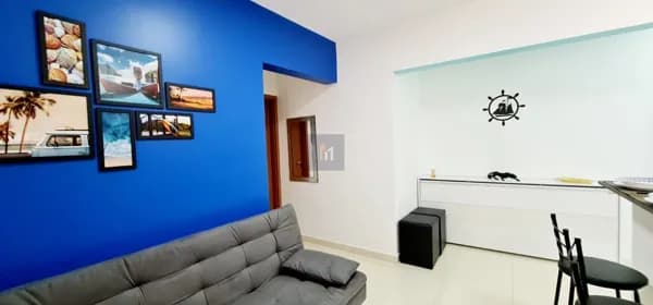 Apartamento vista mar 1 dormitório uma vaga de garagem no bairro maracanã