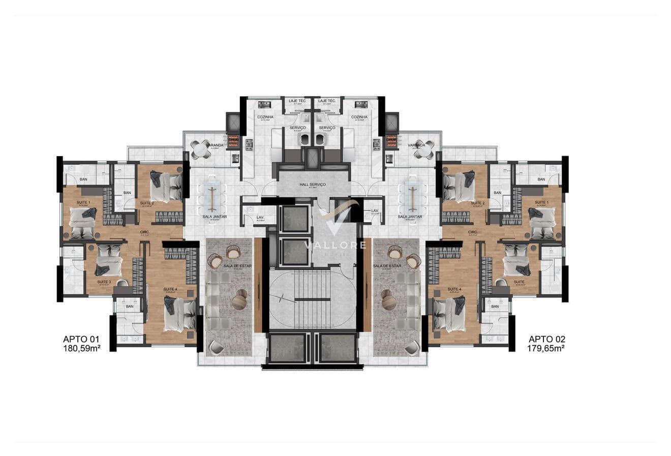 Apartamento com 4 suítes em Balneário Camboriú/SC