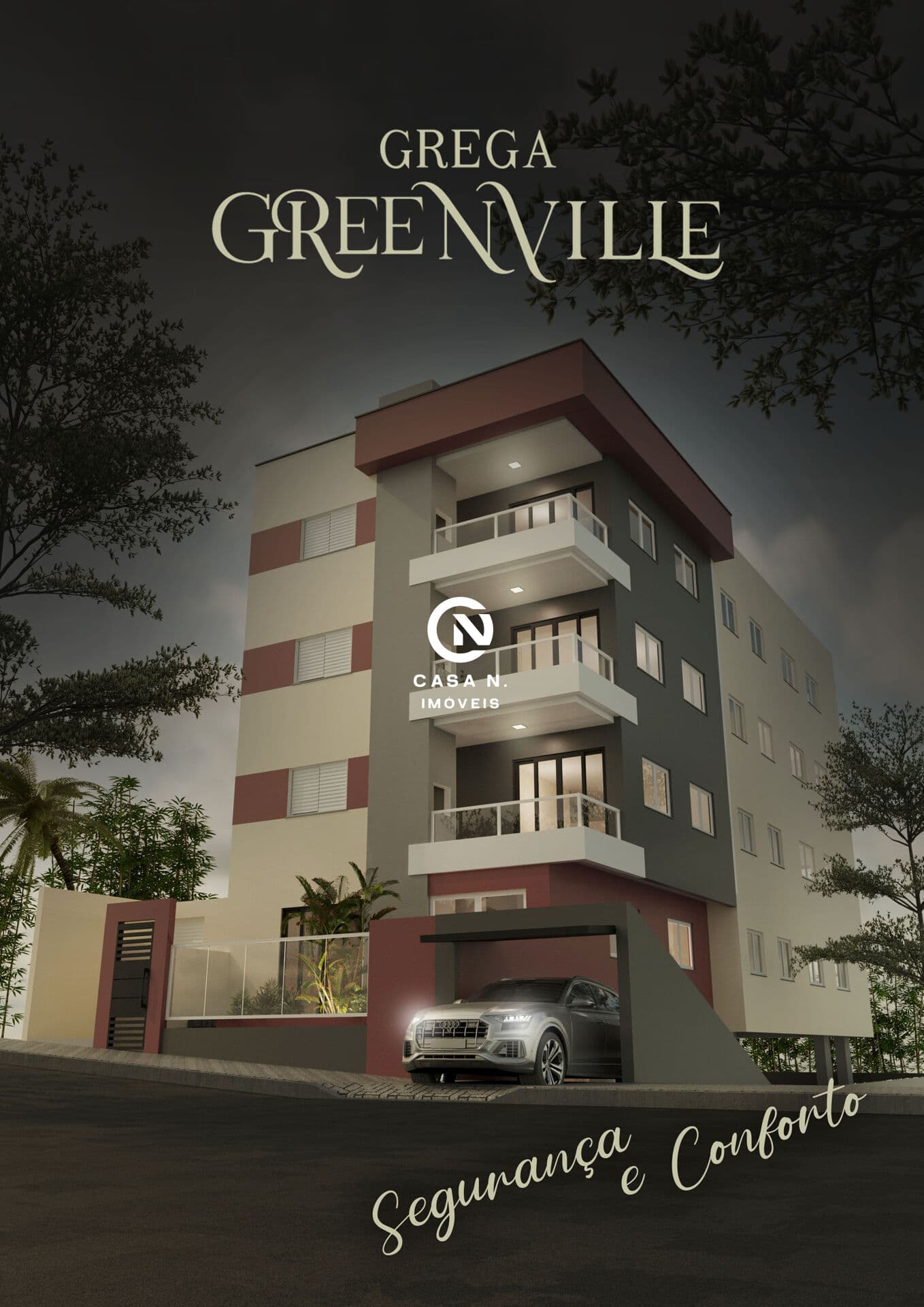 Apartamento de 2 quartos, 1 suite, carpete de madeira, varanda gourmet-Residencial Greenville-Poços de Caldas.