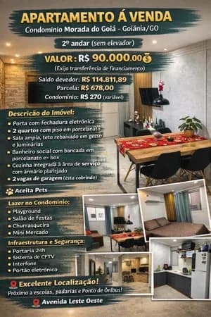 Apartamento Padrão próximo a AV leste oeste em Goiânia.
