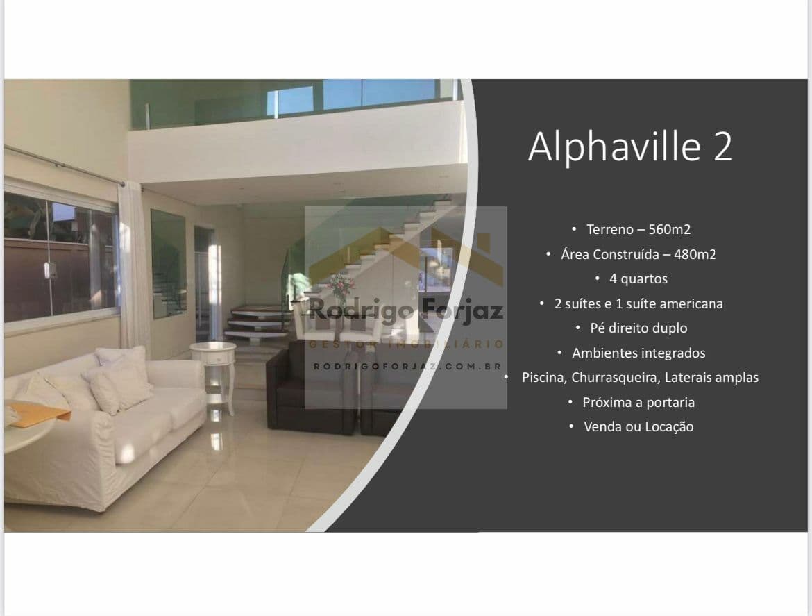 EXCELENTE Casa VENDA Alphaville Residencial 02 - A/T: 560m², A/C: 480m², 04 Dorms (02 Suites) 04 Vagas