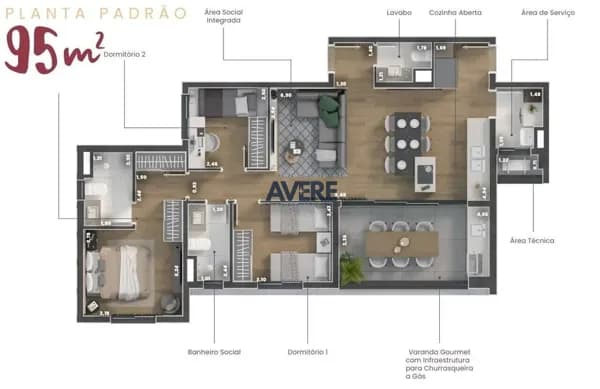 Apartamento à Venda no Wyn Residence (Le Monde) com 95m², 3 Dormitórios, Suíte, 2 Vagas e Lazer Completo em Localização Privilegiada.