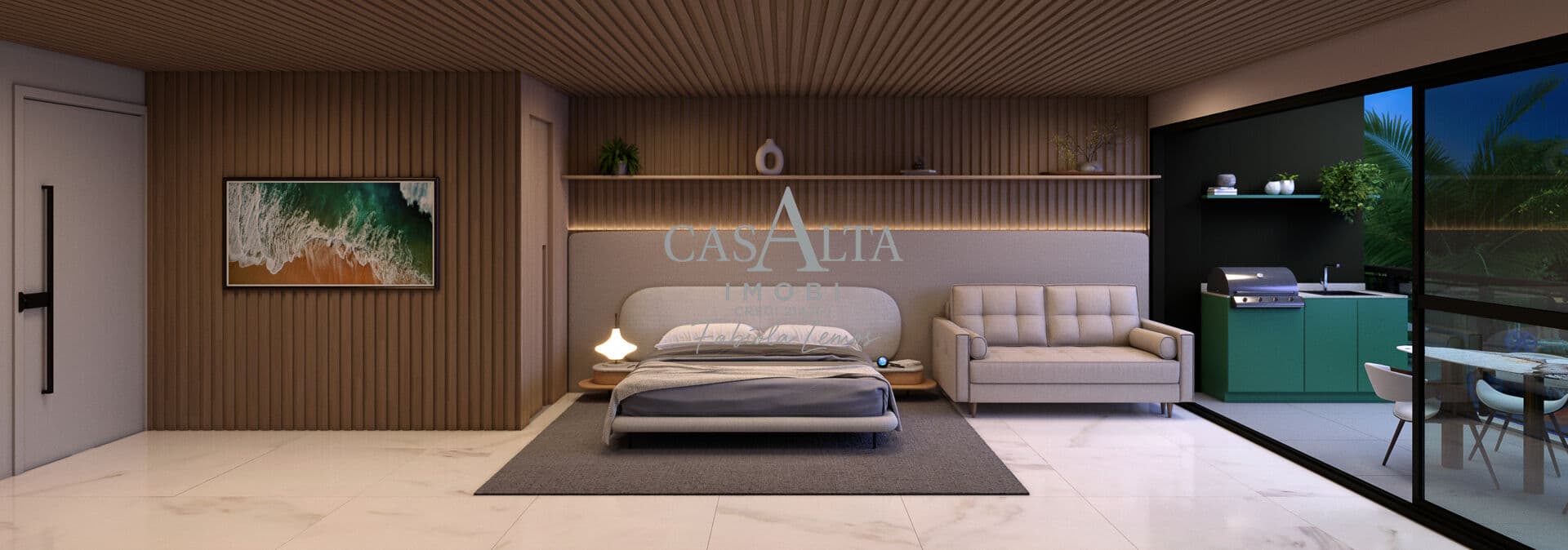 Studio à venda no Makai Acqua Resort em Muro Alto com potencial de renda e valorização