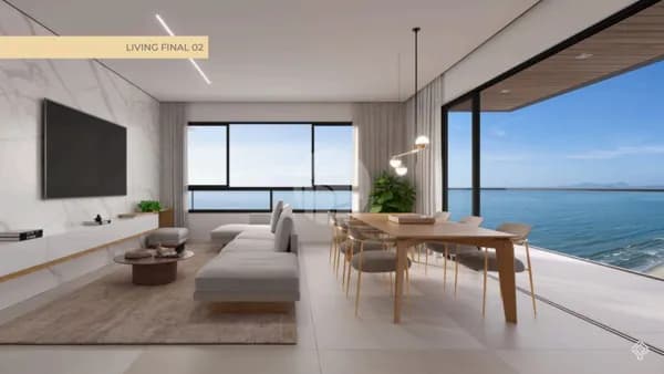 Apartamento alto padrão frente mar no Tabuleiro com 3 suítes