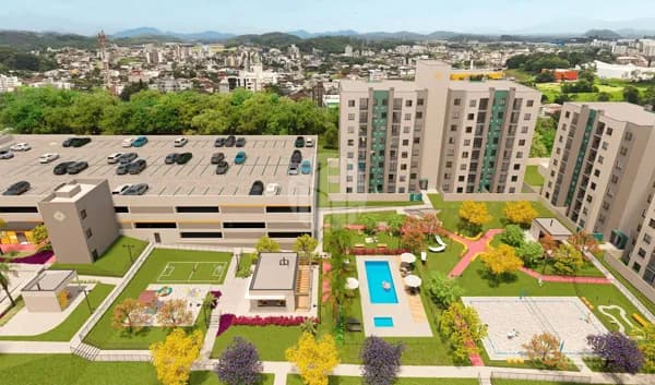 Apartamento no Vega Costa e Silva com 2 dormitórios e sacada com churrasqueira