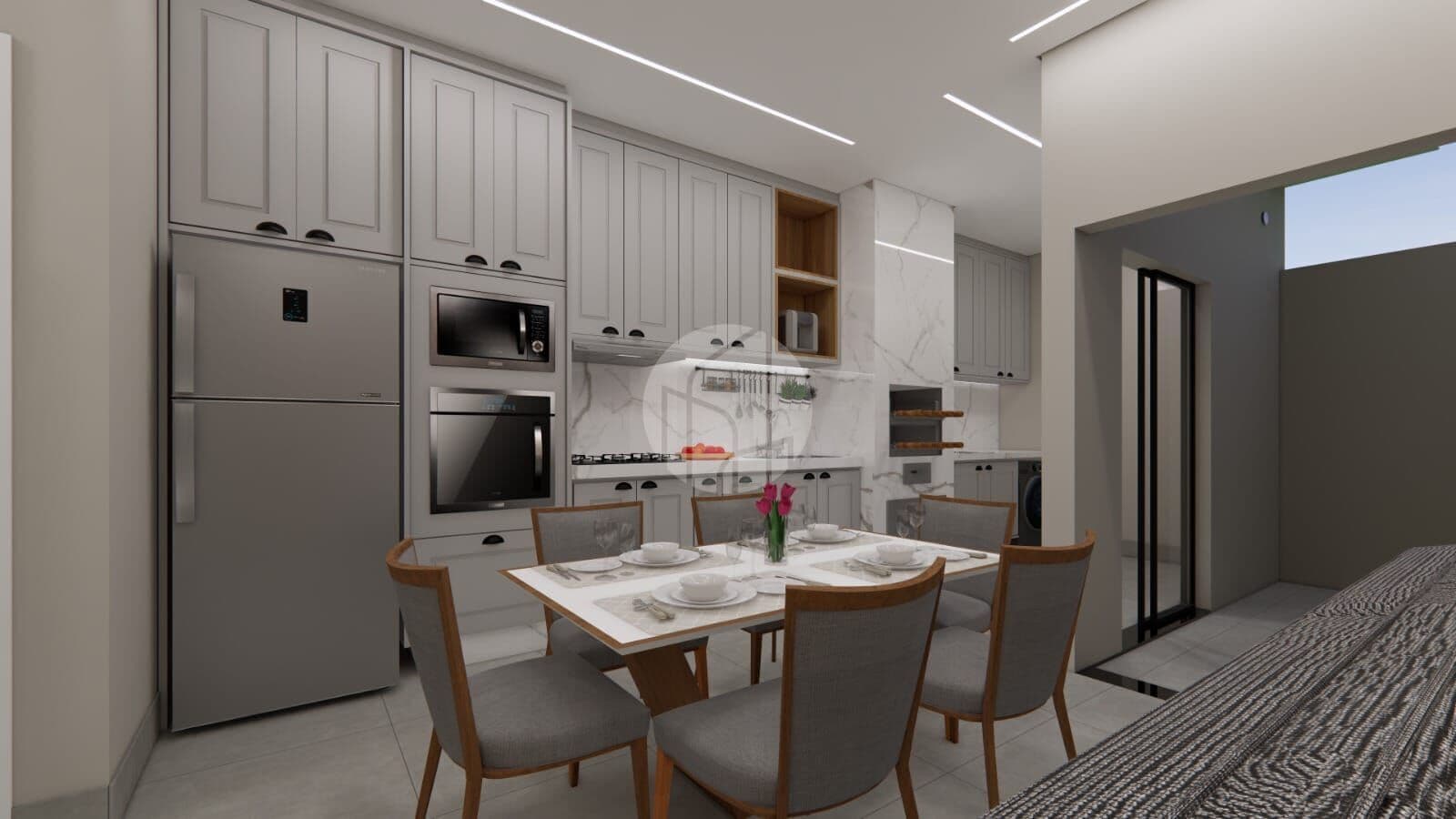 Sobrado Geminado com 3 Dormitórios e Churrasqueira – Residencial RS3, Glória, Joinville