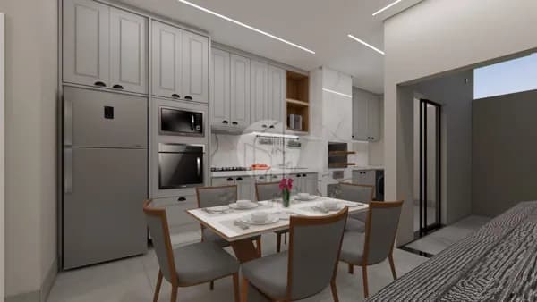 Sobrado Geminado com 3 Dormitórios e Churrasqueira – Residencial RS3, Glória, Joinville