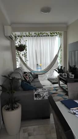 Apartamento a venda com Sacada, 3 quartos (1 suíte) em prédio com Lazer no Campo Grande, Santos/SP