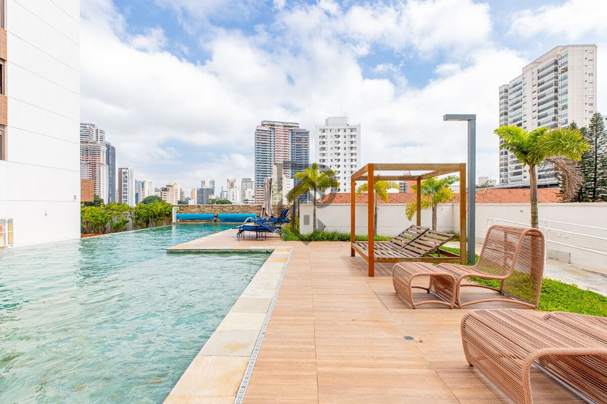 Apartamento brooklin pronto para morar andar alto vista livre