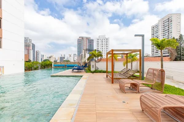 Apartamento brooklin pronto para morar andar alto vista livre