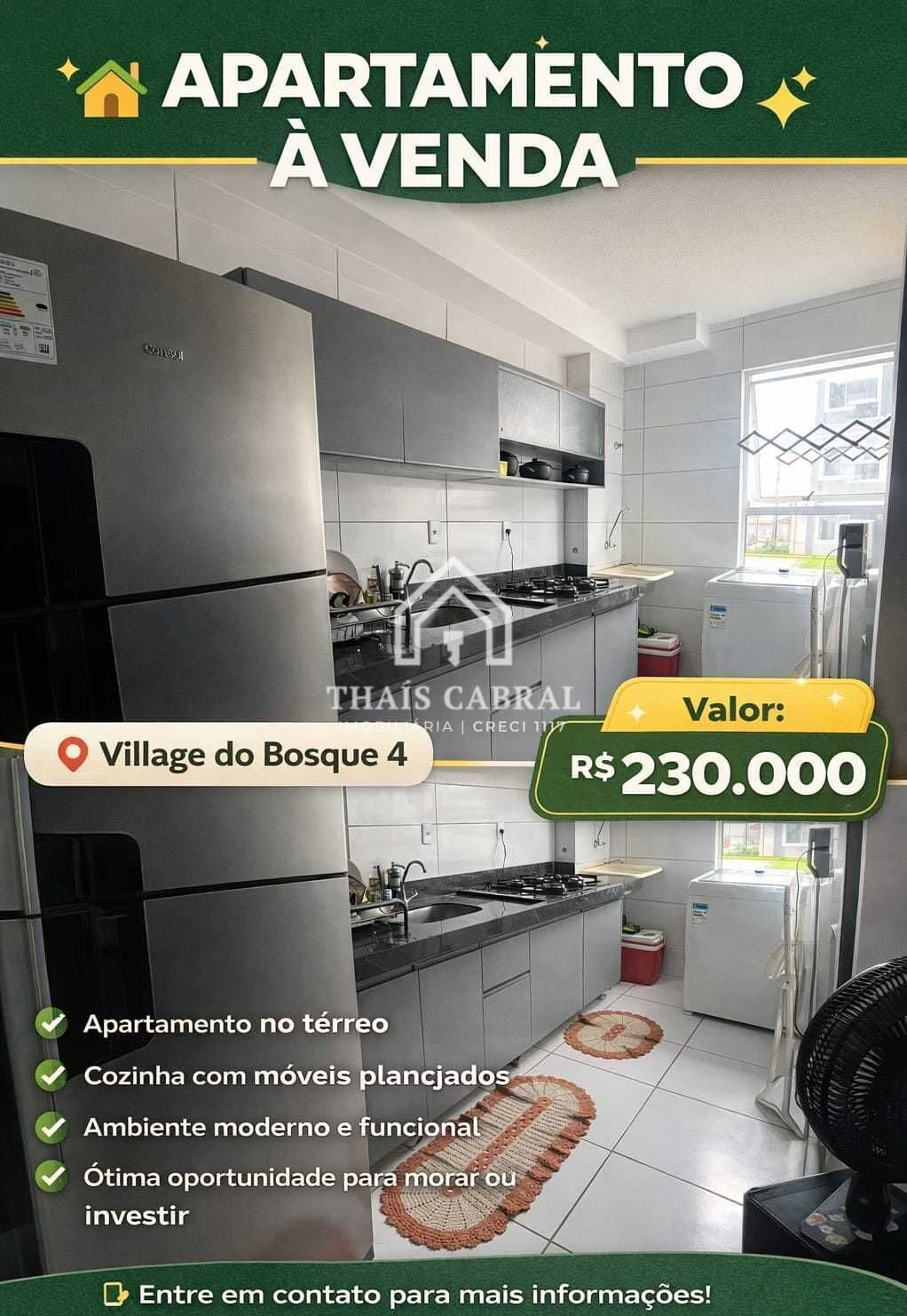 Apartamento à venda no Condomínio Village do Bosque lV