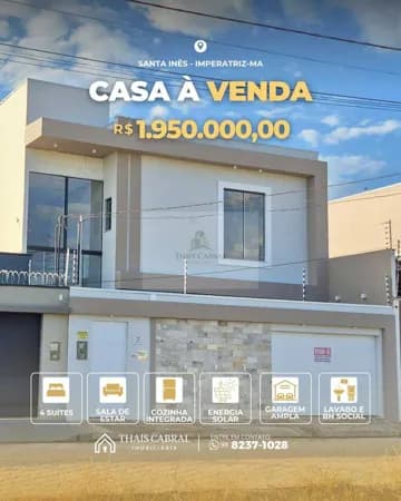 Vende -se Casa Alto Padrão Bairro Santa Inês