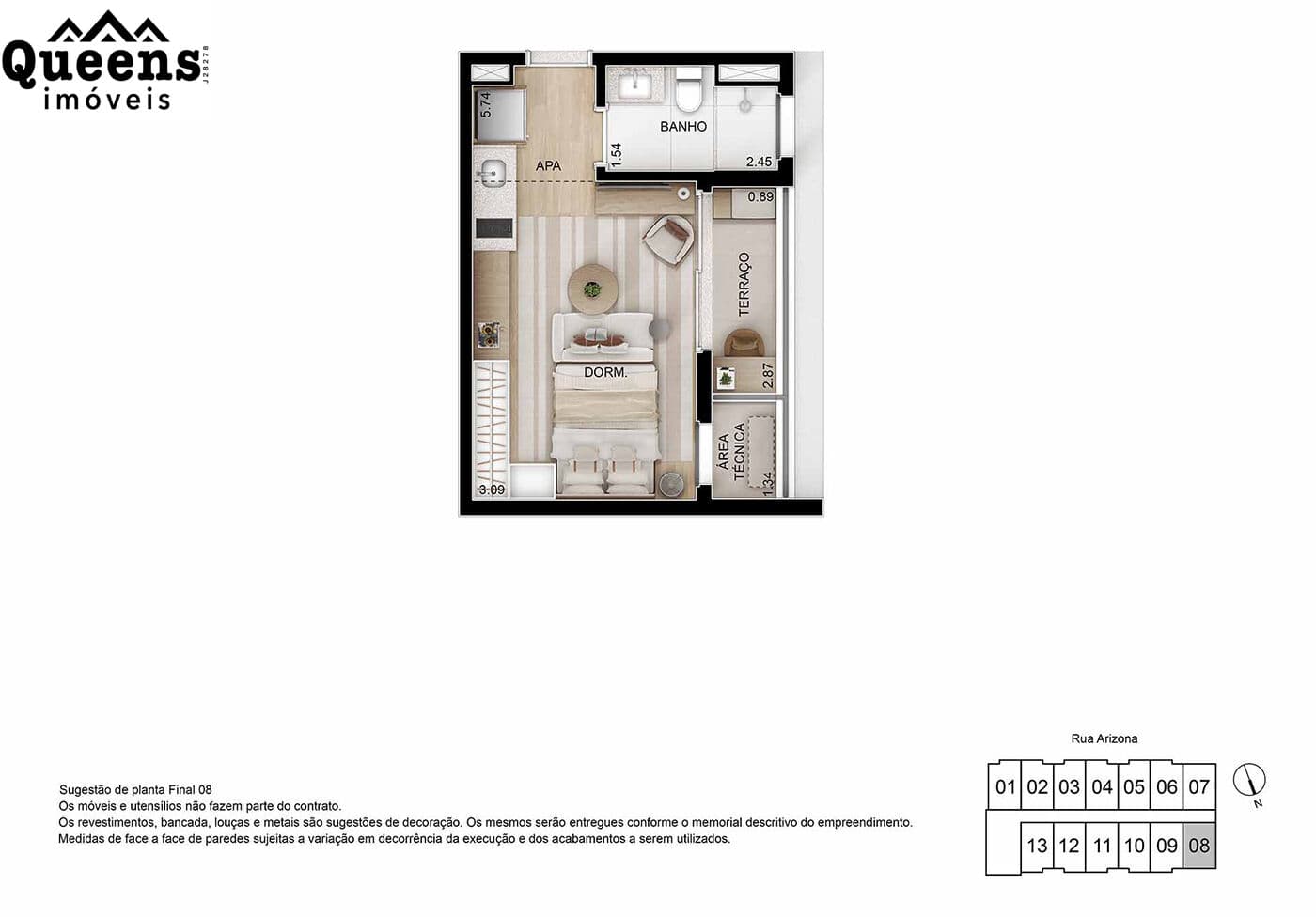 Apartamento Studio em Brooklin Paulista, São Paulo/SP
