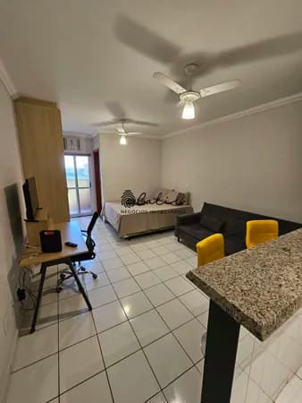 Kitnet mobiliada para locação no bairro Nova Aliança com cozinha americana, 32,49 m² e vaga coberta
