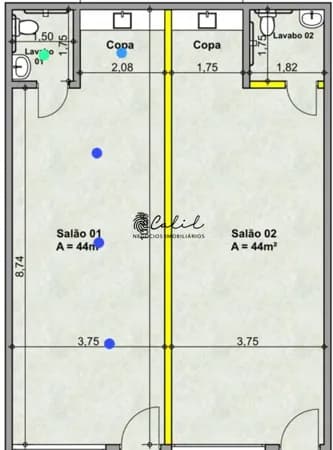 Sala Comercial para Locação no Jardim Paulista, com 40m² - Ribeirão Preto/SP