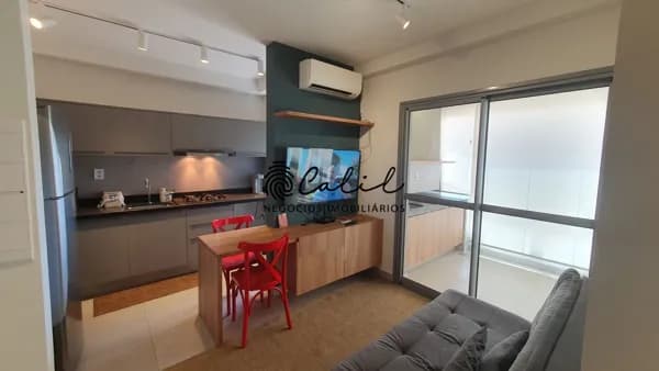 Apartamento studio mobiliado, com 59,95m² para locação por R$ 4.000,00 - Edifício Fiusa One, Ribeirão Preto/SP
