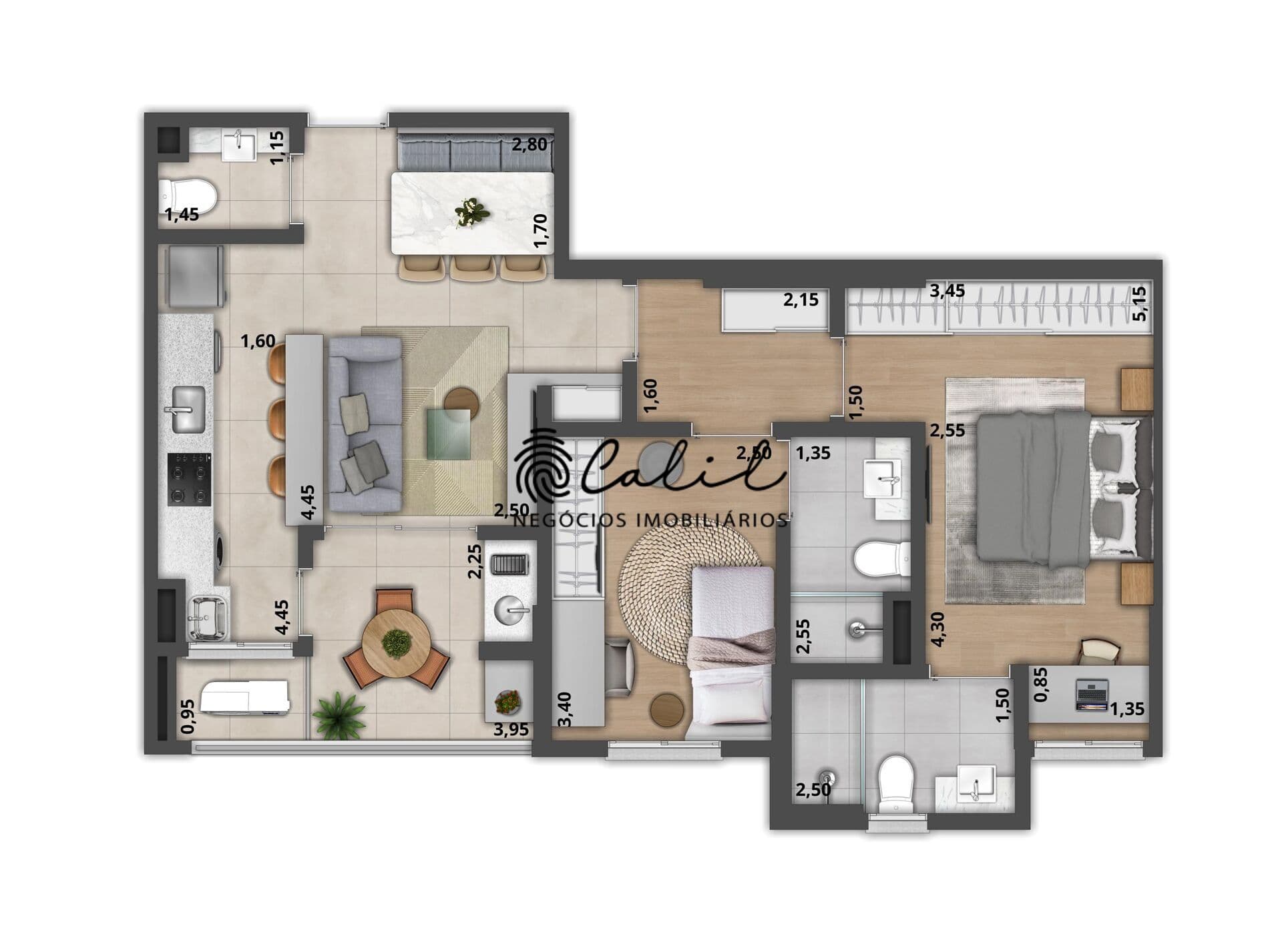 Apartamento com 2 quartos (suítes), 72,5m² à venda por R$ 756.000,00 - Edifício Edras Residence, Ribeirão Preto/SP