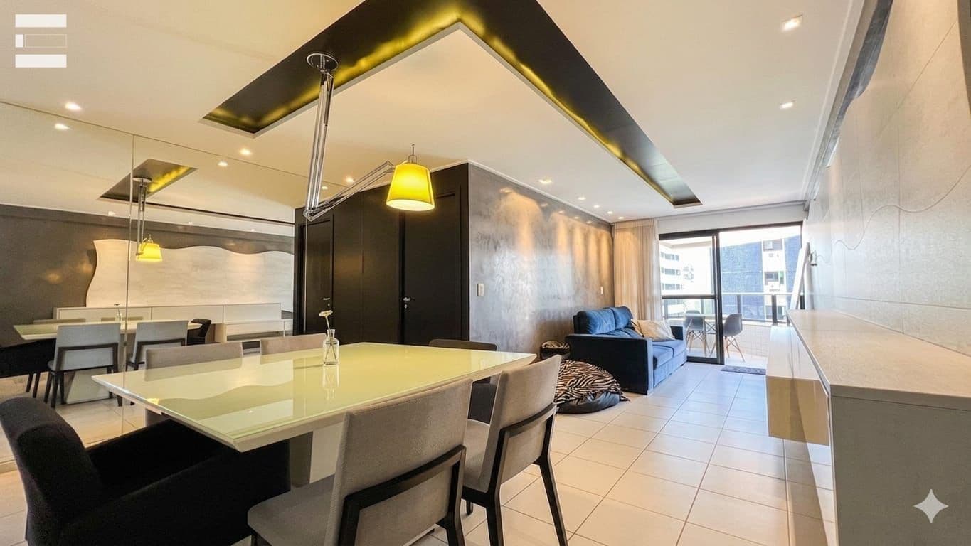 Apartamento Mobiliado com 110m² para Alugar na Jatiúca – Edifício Samoa