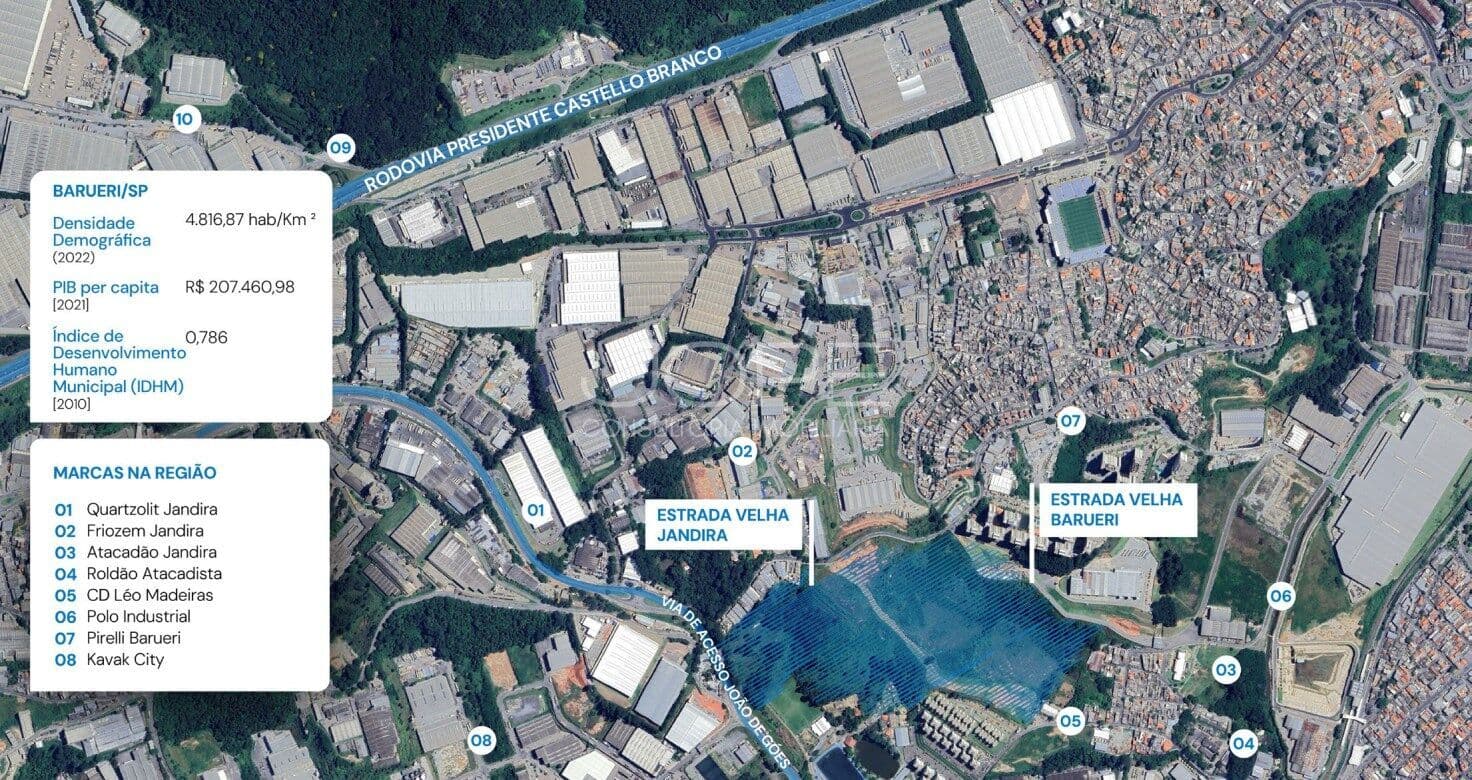 Área Industrial e Logística à Venda com 247 Mil m² entre Barueri e Jandira