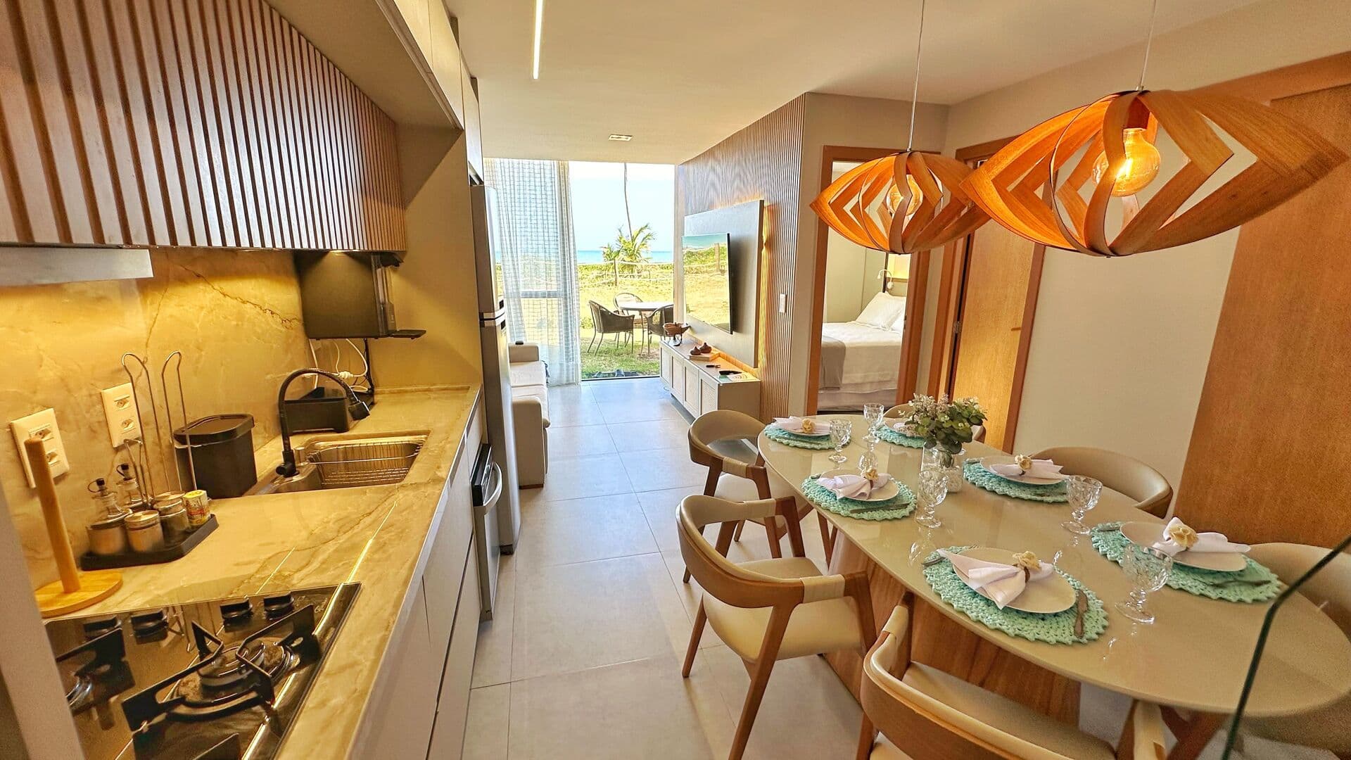 Apartamento 3/4 Duplex Térreo no Naia – Alphaville Guarajuba – Vista Mar