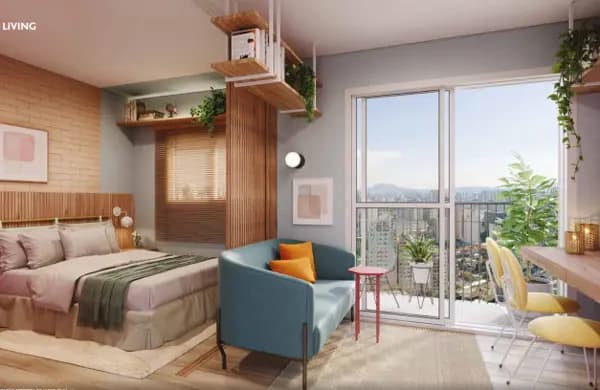 Apartamento à Venda com 24m², 1 dormitório, 1 suíte, 1 sala e 0 vaga!!!