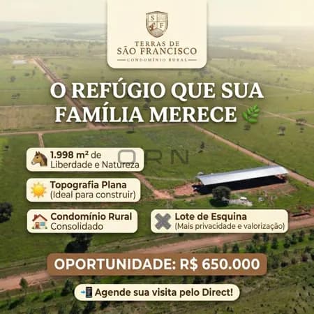 Terreno no condomínio Terras de são Francisco