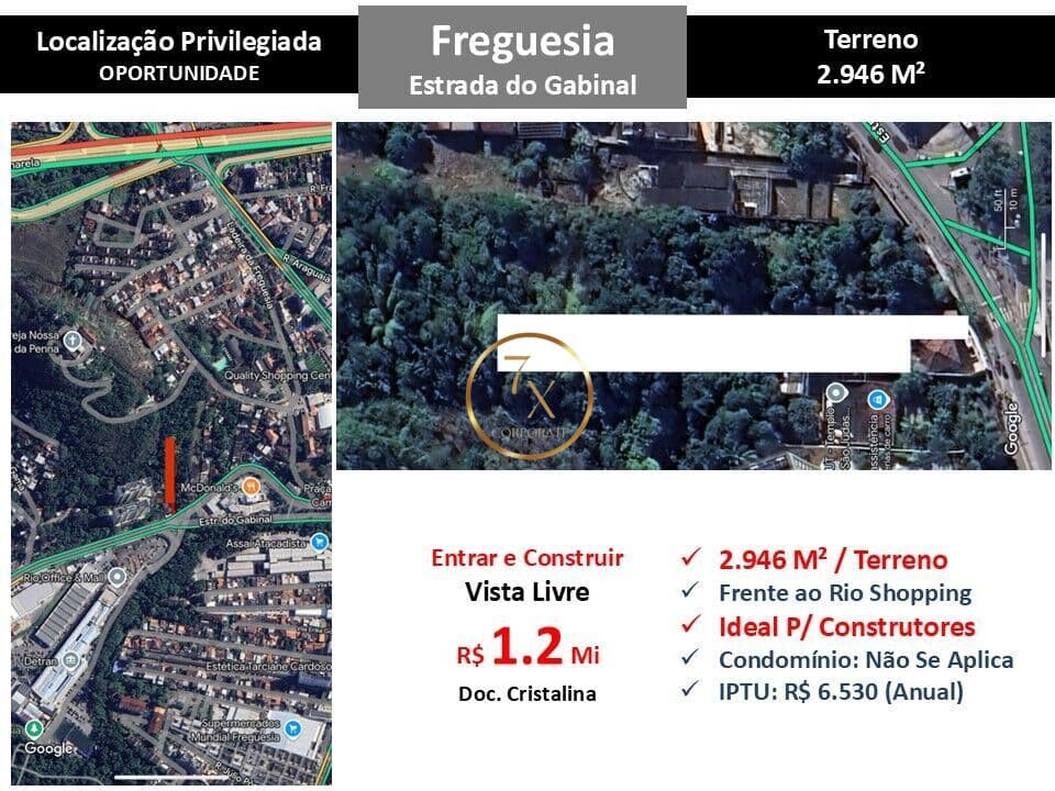 Lote/Terreno em Rio de Janeiro - Freguesia (Jacarepaguá)