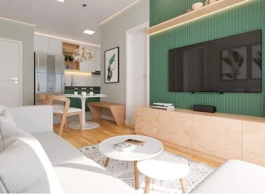 Apartamento em fase de obra – Torre Única em Mongaguá/SP. Na quadra mar.