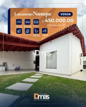 Casa no Loteamento Nanuque - R$ 450 MIL
