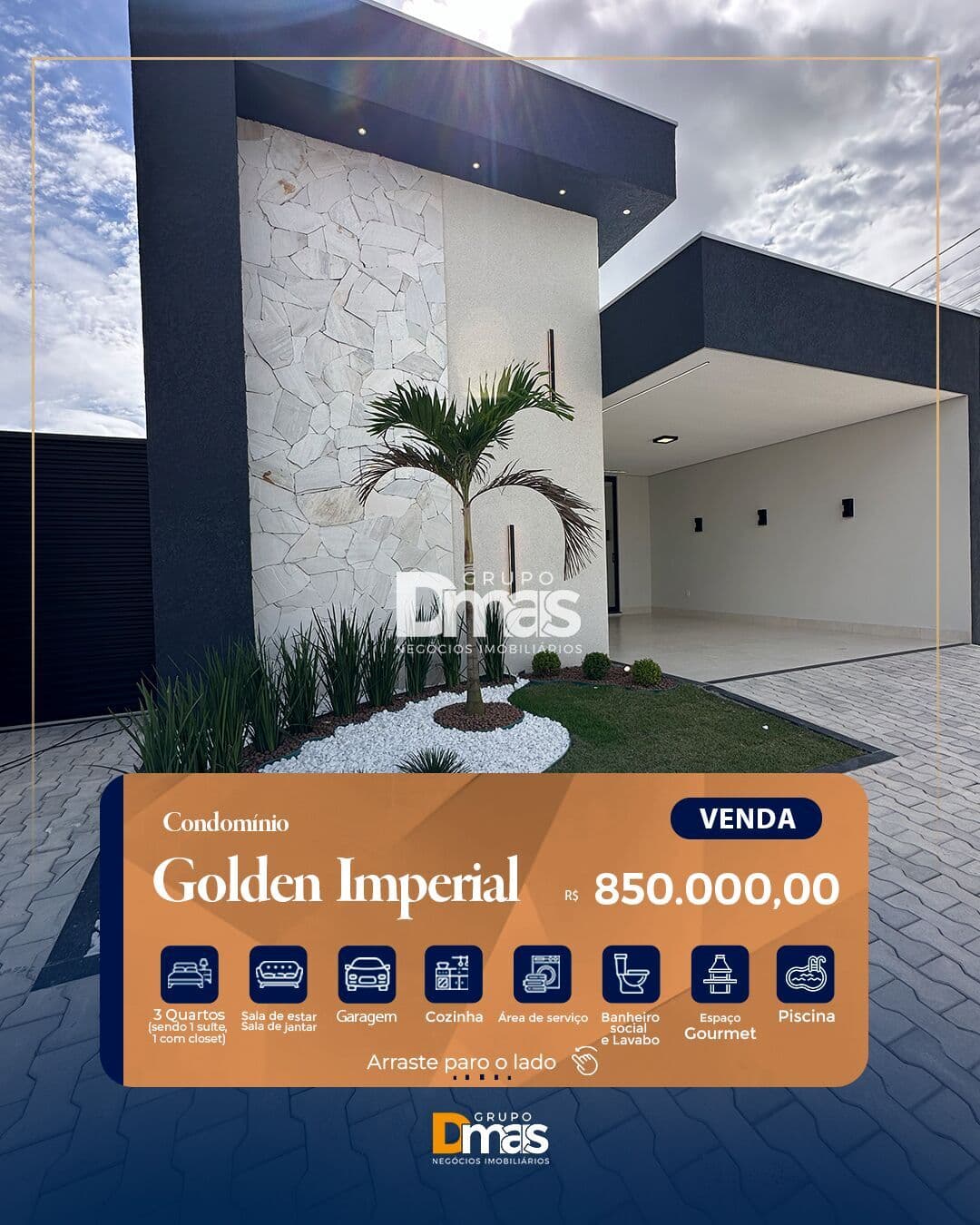 Casa de Alto Padrão no Condomínio Golden Imperial – R$ 850 mil