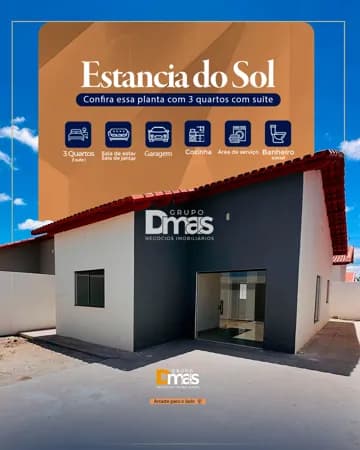 CASA ESTÂNCIA DO SOL - 270MIL - 3 QUARTOS