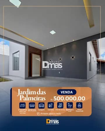 Casa à venda no Jardim das Palmeiras – R$ 500 MIL
