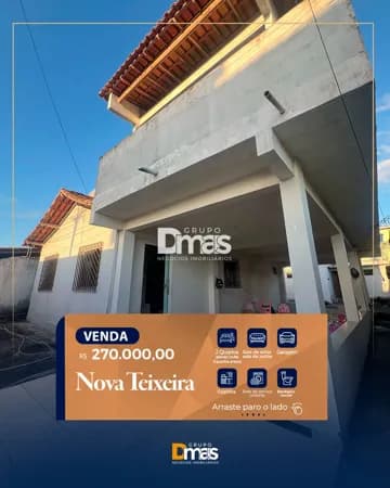 Casa Duplex - Bairro Nova Teixeira - 270 mil
